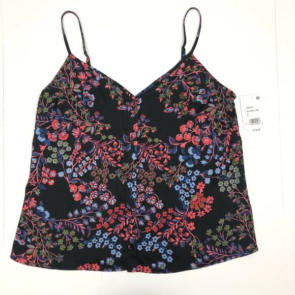 Josie Camisole Tank flora button down Sz S - Picture 2 of 7